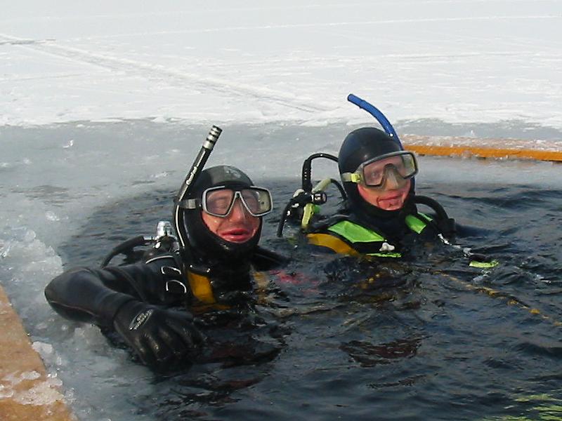 nurkowanie pod lodem Zakrzówek